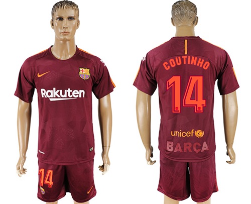 Barcelona #14 Coutinho Sec Away Soccer Club Jersey